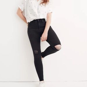 Madewell 9” Mid Rise Skinny Jeans Dark Wash